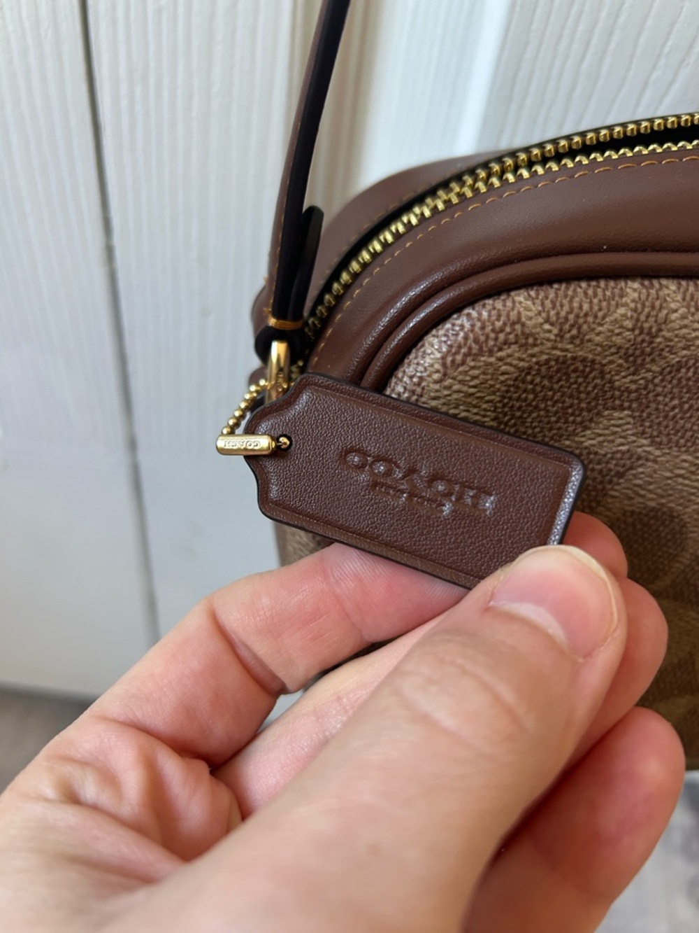 Coach Signature Mini Canvas Jamie Crossbody Bag - Brown/Chestnut - Picture 3 of 9